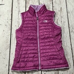 Girls the North Face Reversible Fleece Style Outwear Plush Zip Up Jacket Girls